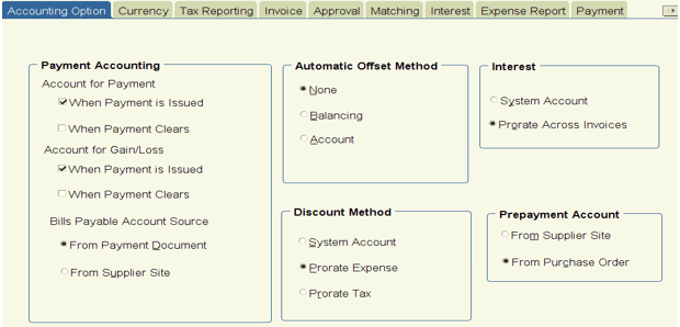 Automatic Offset Accounting for Accounts Payables (AP)